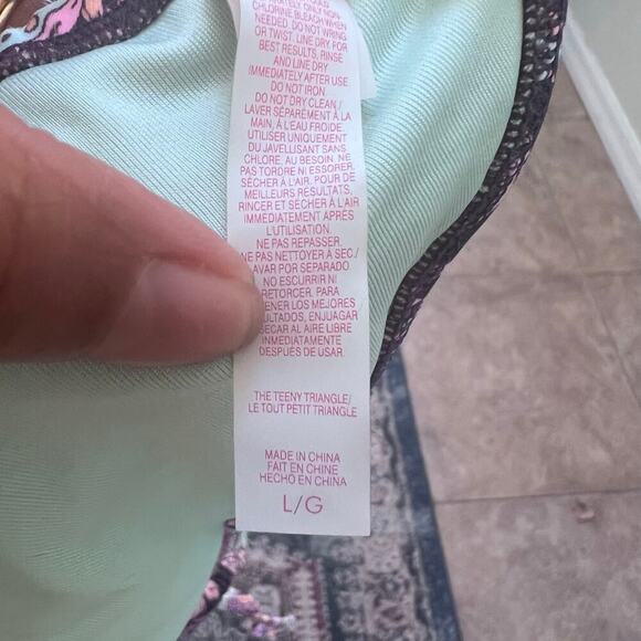 Victoria's Secret Boho Paisley Triangle Bikini Top Women's Size Large - Picture 4 of 4